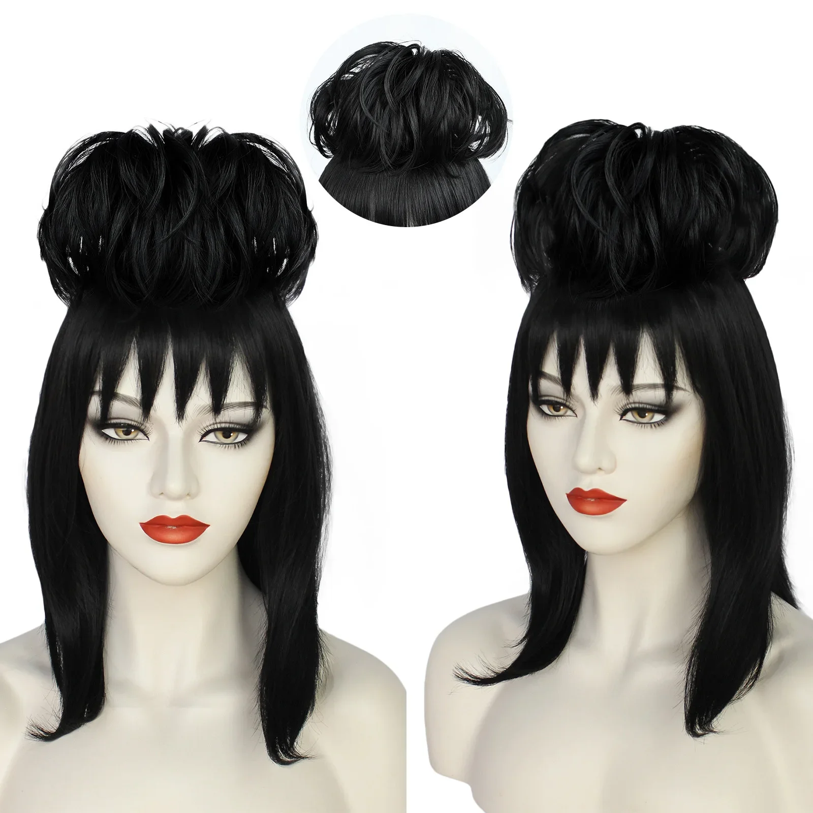 Cosplay Anime Black Hair - ليديا ديتز شعر مستعار تأثيري العروس