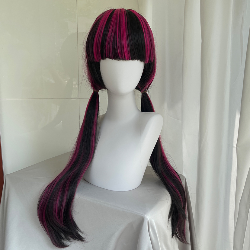 Cosplay Anime Black Hair - شعر مستعار عالي الجودة لشخصية دراكولاورا