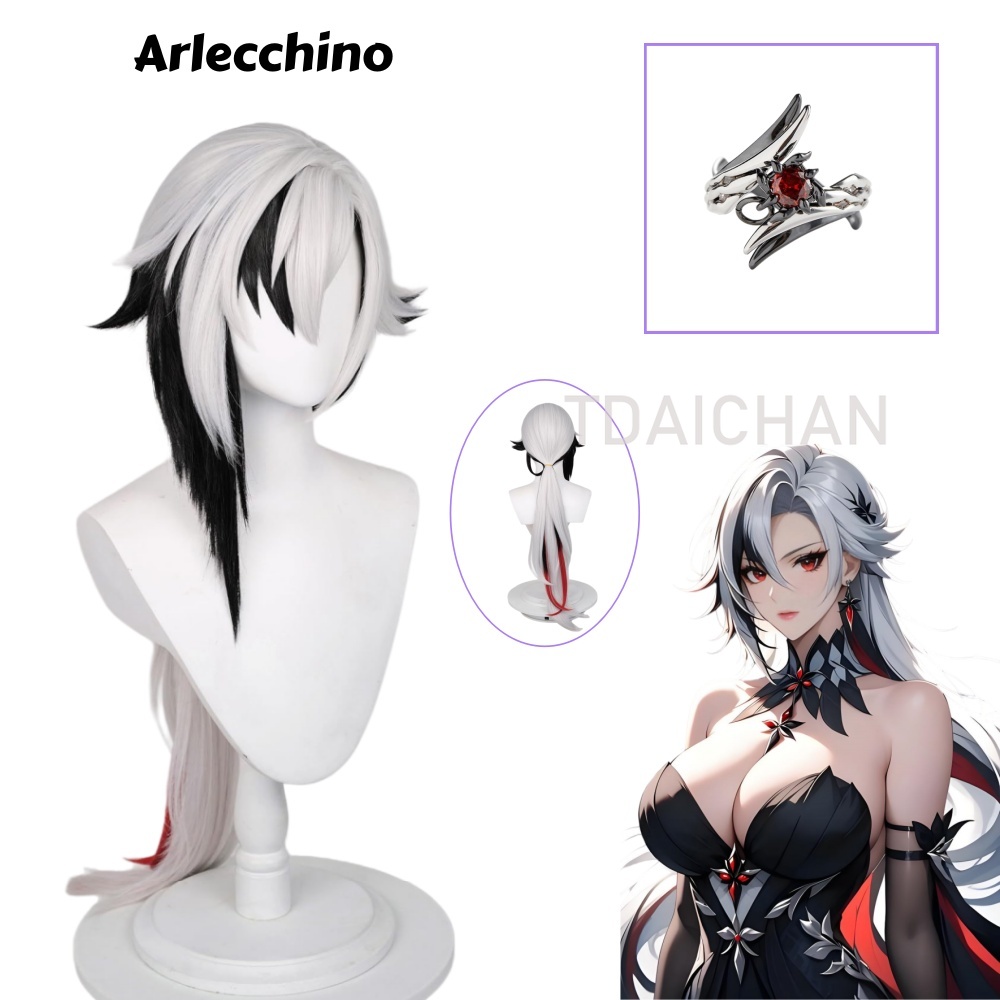 شعر مستعار تنكري طويل من جينشي - مراجعة Cosplay Anime Black Hair وسعره