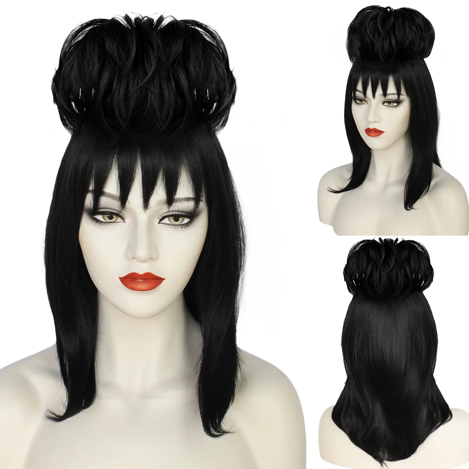 ليديا ديتز شعر مستعار تأثيري ا - مراجعة Cosplay Anime Black Hair وسعره