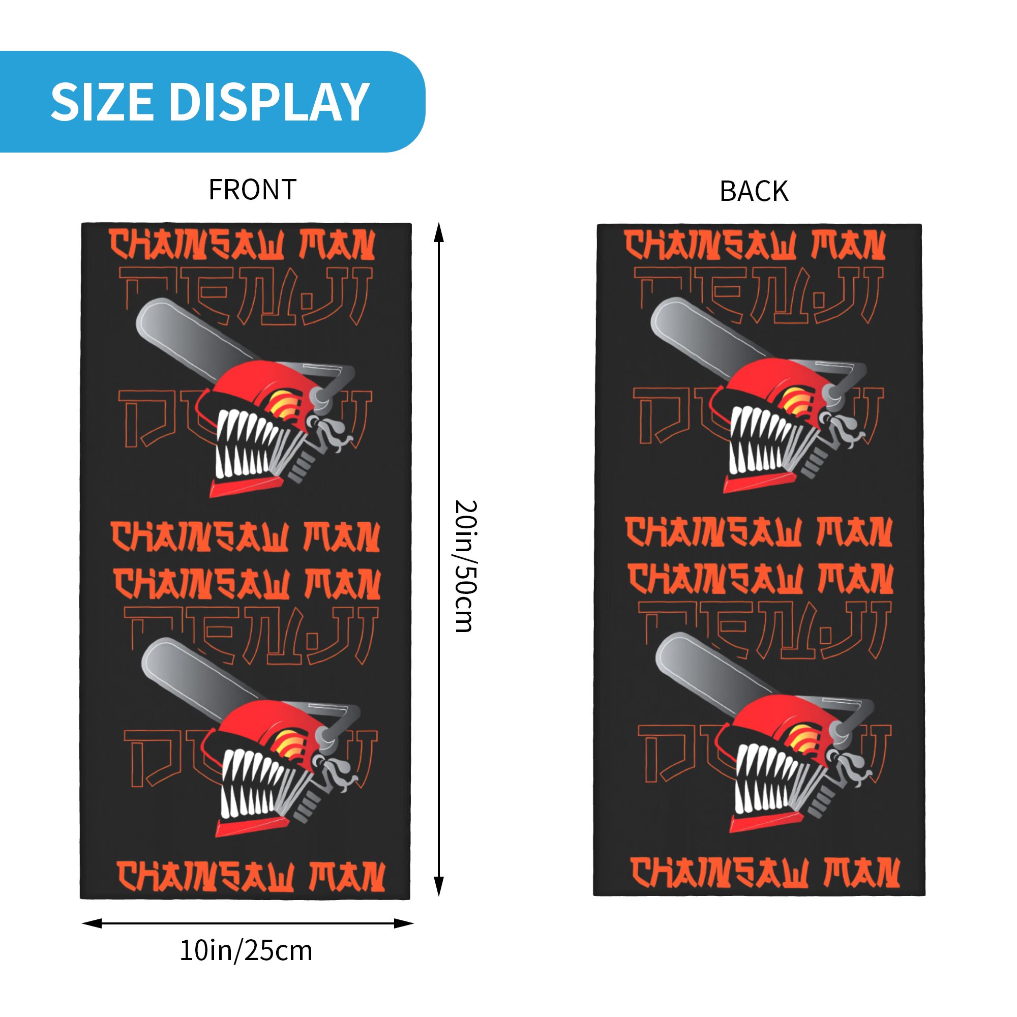 باندانا أنبوبية للرقبة بتصميم  - مراجعة Chainsaw Man Cosplay وسعره